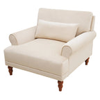 Modern Outdoor Club Chair – Aluminum Frame, Slat Design, Water-Resistant Cushions