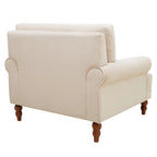 Modern Outdoor Club Chair – Aluminum Frame, Slat Design, Water-Resistant Cushions