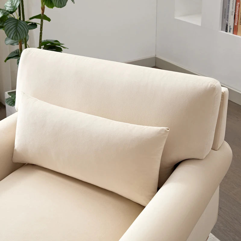 Modern Outdoor Club Chair – Aluminum Frame, Slat Design, Water-Resistant Cushions